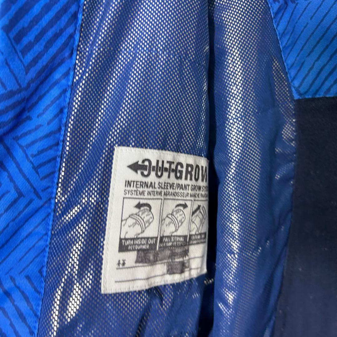 コロンビア　キッズ スキーウェア上　スノーボードウェア　青　130 フード脱着