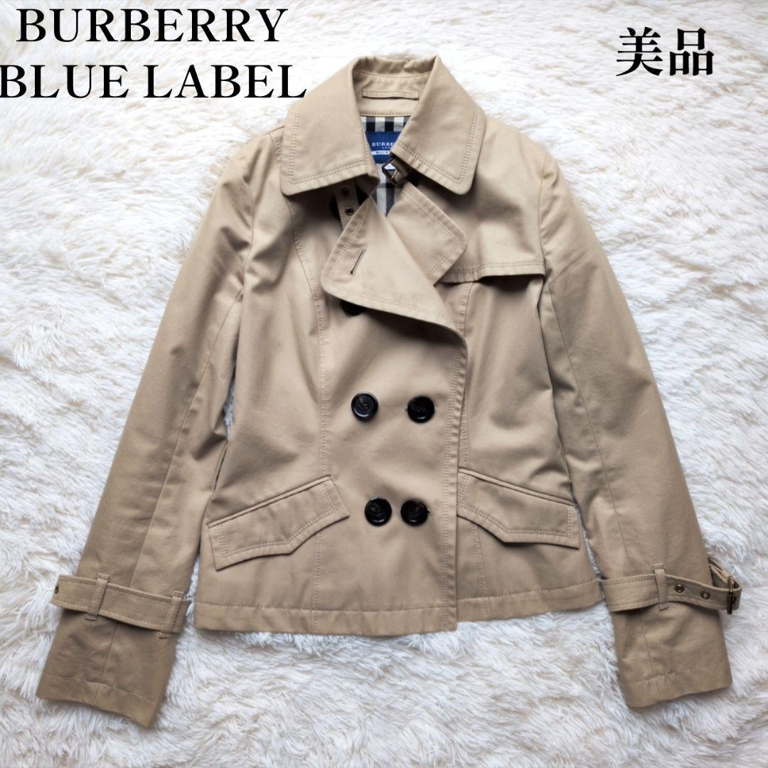 美品✨バーバリーブルーレーベル トレンチコート ショート メガチェック 38
