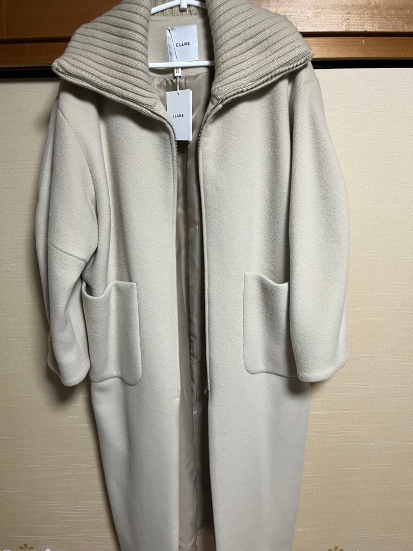 ジャケット・アウター CLANE RIB COLLAR WOOL LONG COAT sise1