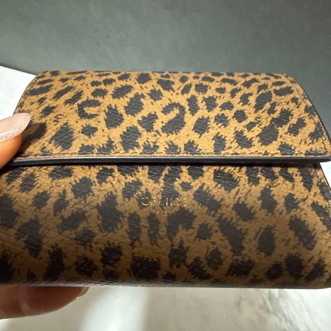 【冨永愛愛用品】セリーヌ レオパード 豹柄 三つ折り 財布【激レア】