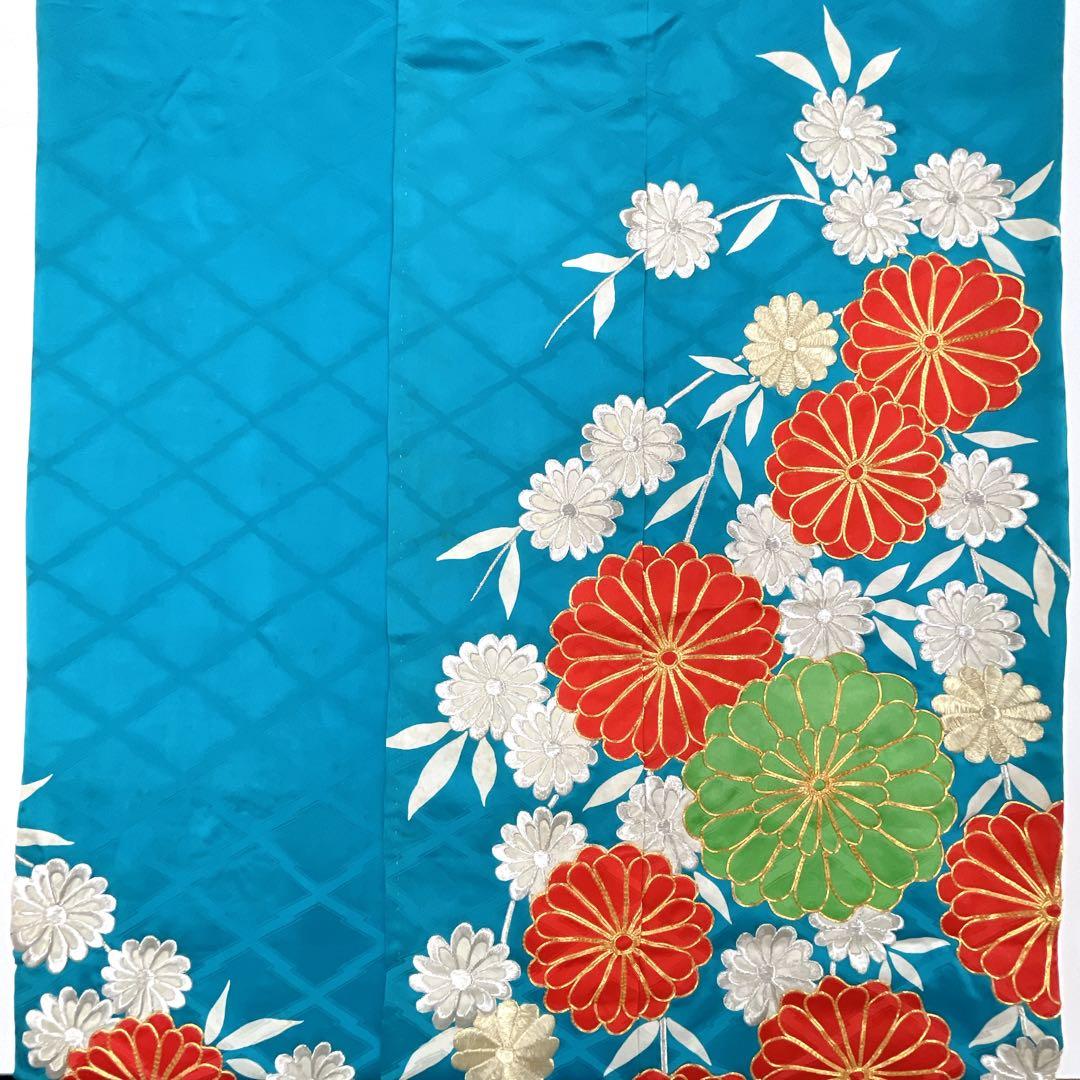 ◎mk-1308　引き振袖　お引きずり　金駒刺繍　豪華刺繍　婚礼衣装　12-25