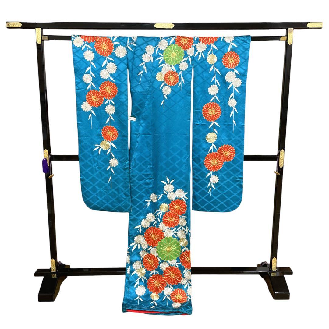 ◎mk-1308　引き振袖　お引きずり　金駒刺繍　豪華刺繍　婚礼衣装　12-25