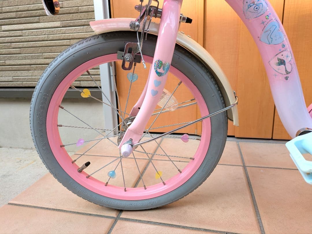 アイデス プリンセス ゆめラブ 16インチ 子供用 自転車 補助輪付き
