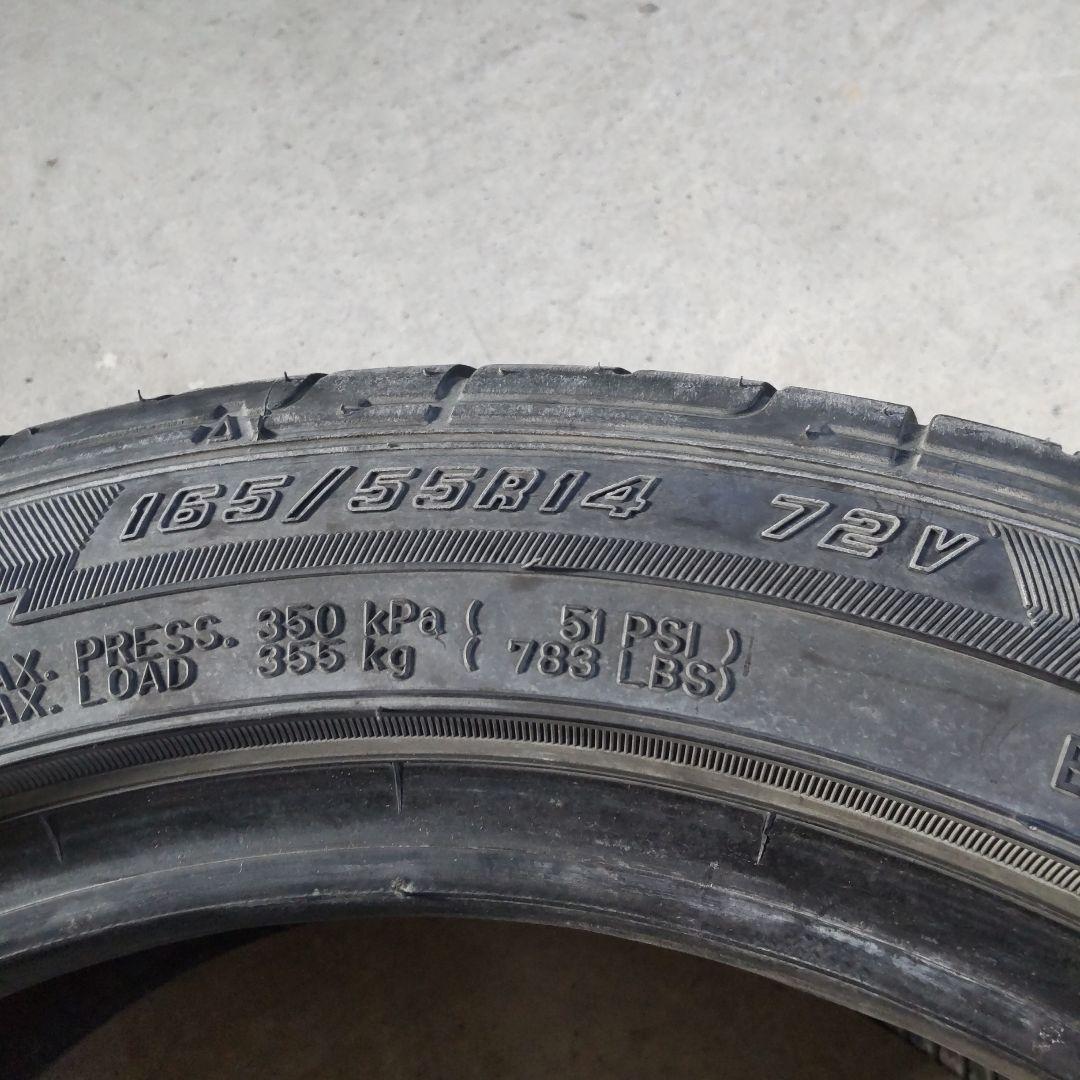 165/55r14 グッドイヤー　ls2000 3本2022年製造 リムガード付