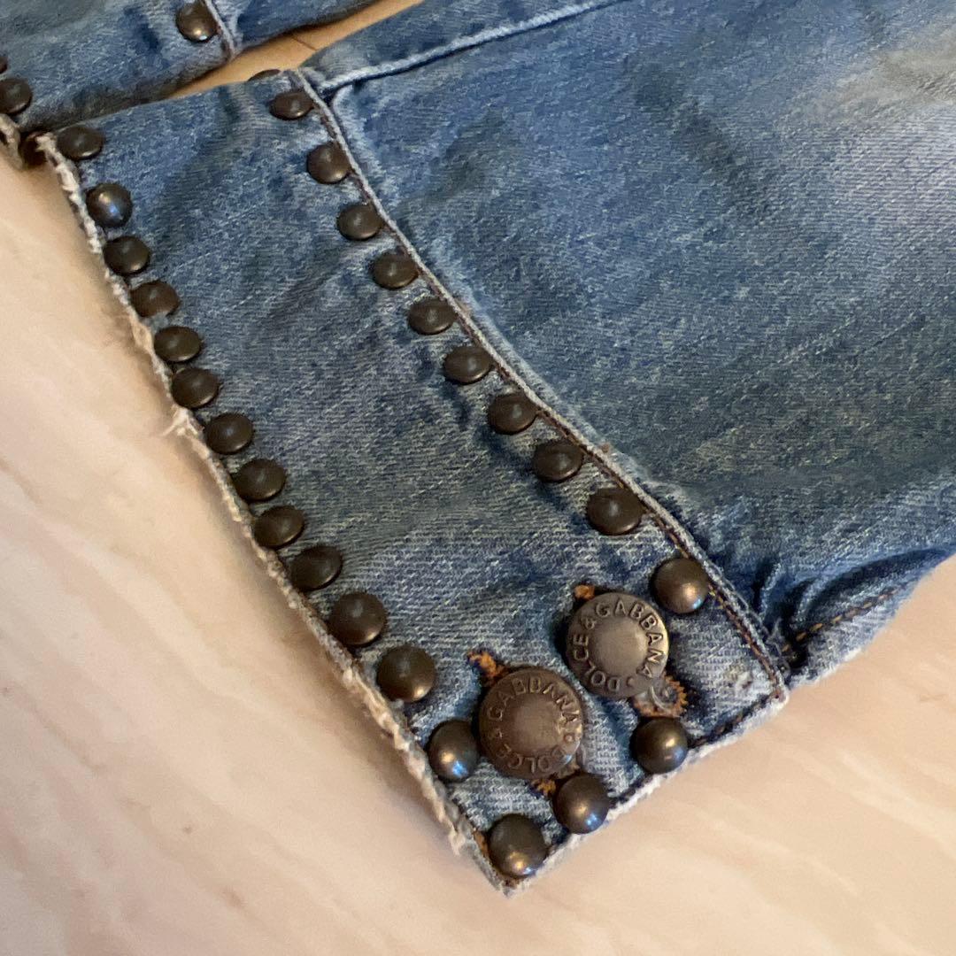 Dolce & Gabbana スタッズ付きデニムパンツ