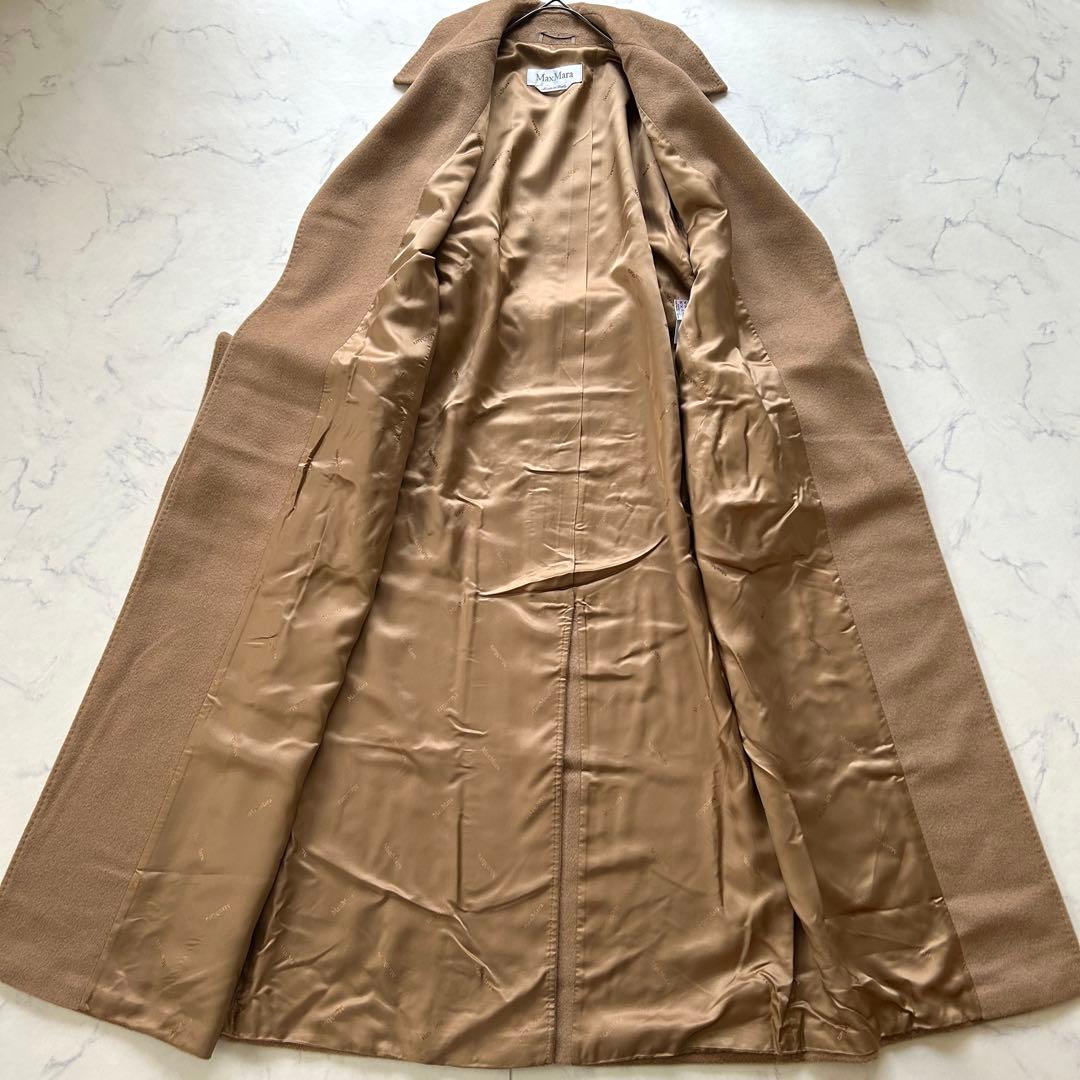 極美品 マックスマーラ キャメル100% 着丈131cm ロングコート ベルト