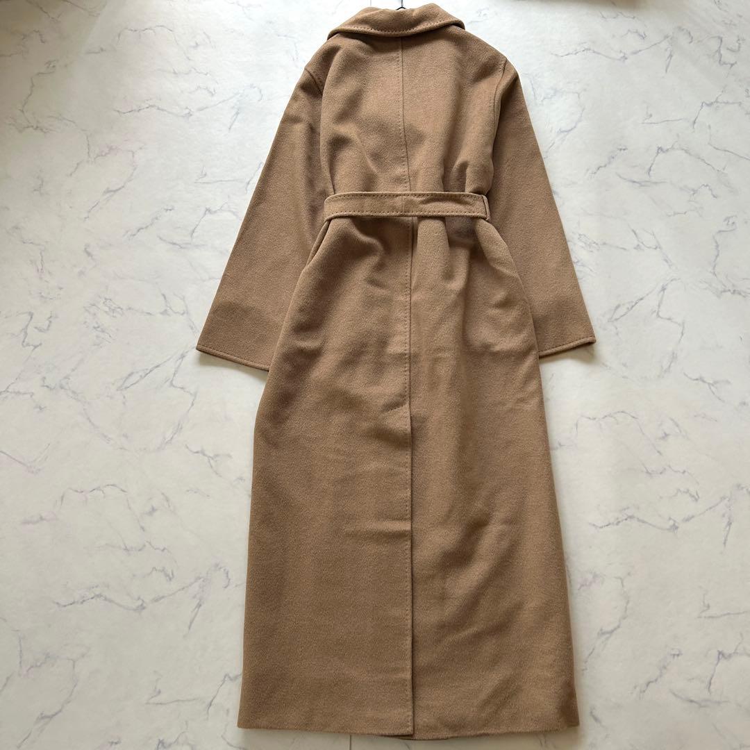 極美品 マックスマーラ キャメル100% 着丈131cm ロングコート ベルト