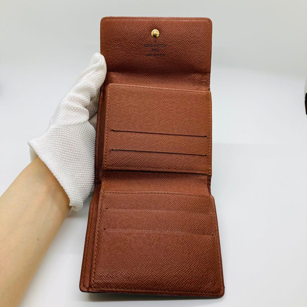 ルイヴィトン モノグラム コンパクト 財布 Wホック 男 女 A930