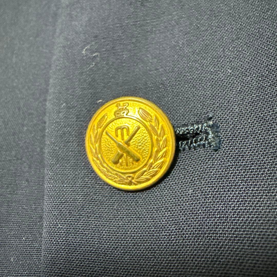 極美品 ミツミネ 紺ブレ テーラードジャケット 金ボタン XL 背抜き ウール