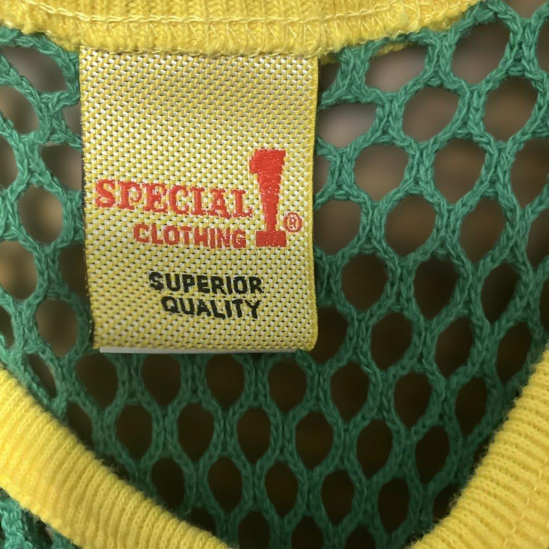 SPECIAL1メッシュタンクトップ グリーン/イエロー