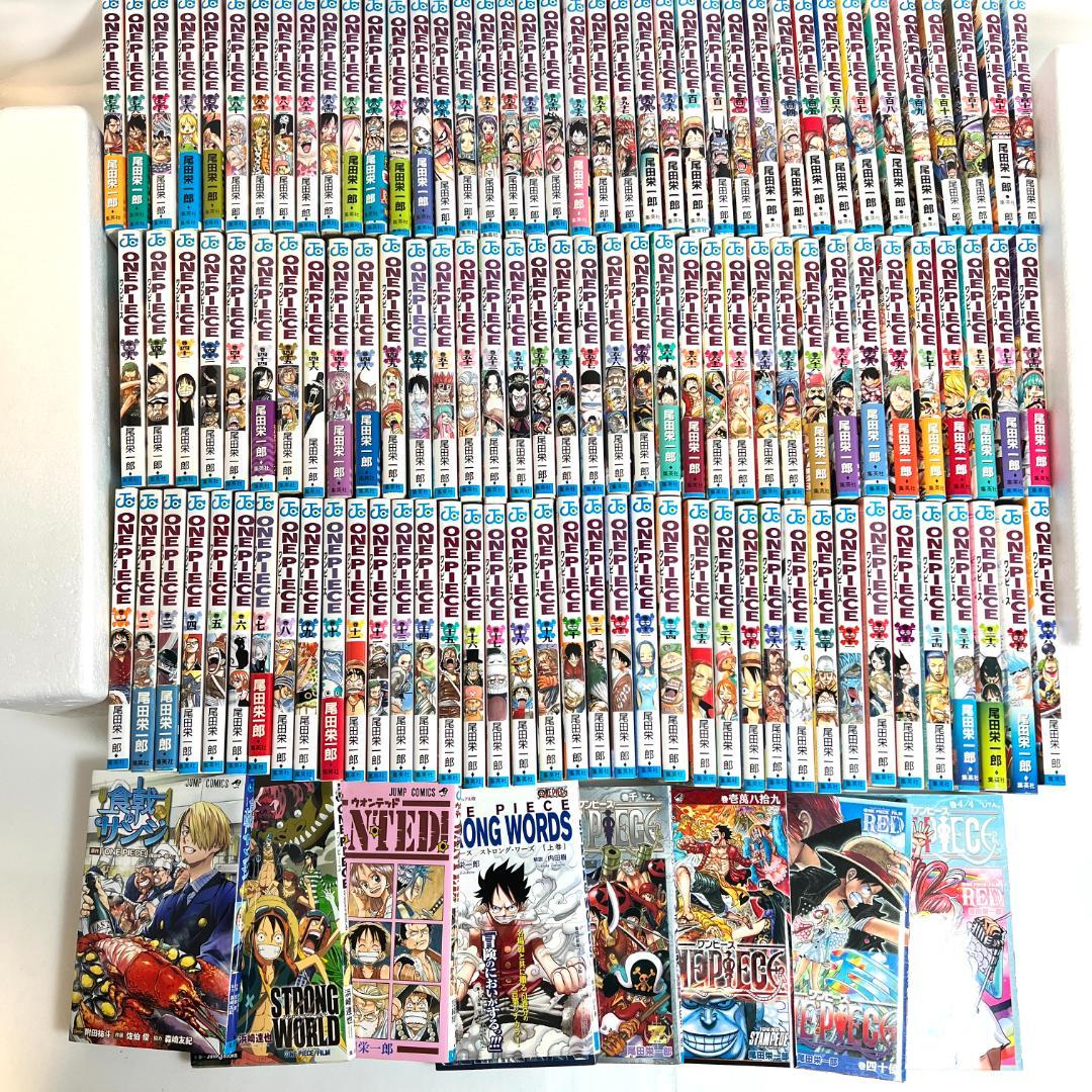 マンガ、 ワンピース 1-113+関連本8巻　(初版多数)　全巻セット