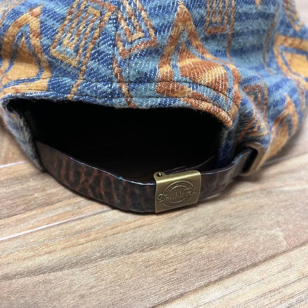 M*a様 未使用品　RRL ブランケット ジャガード ボール キャップ　レザース