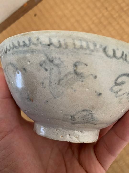 中国明時代早期染付(青花)お茶碗