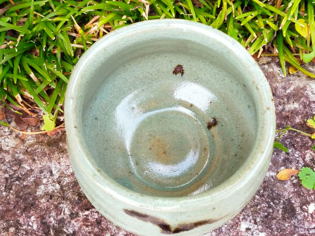 ♥加藤五山　灰釉　茶碗