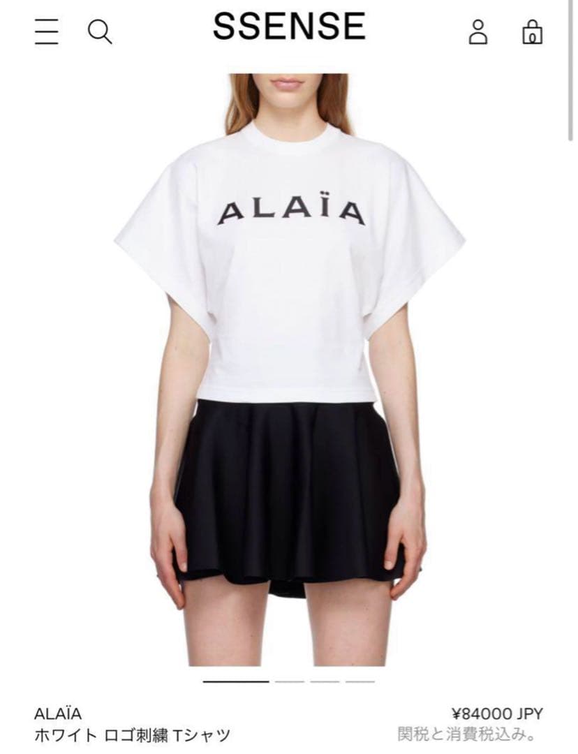 ALAÏA ホワイト Tシャツ サイズ36