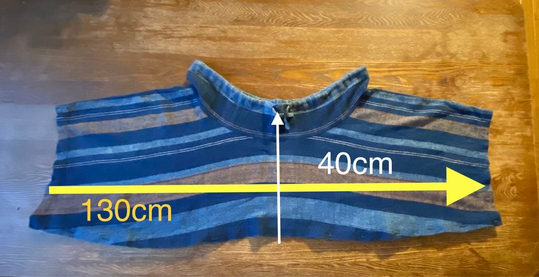 【うさとの服】草木染め 変形トップス 横幅130cm 着用感あり