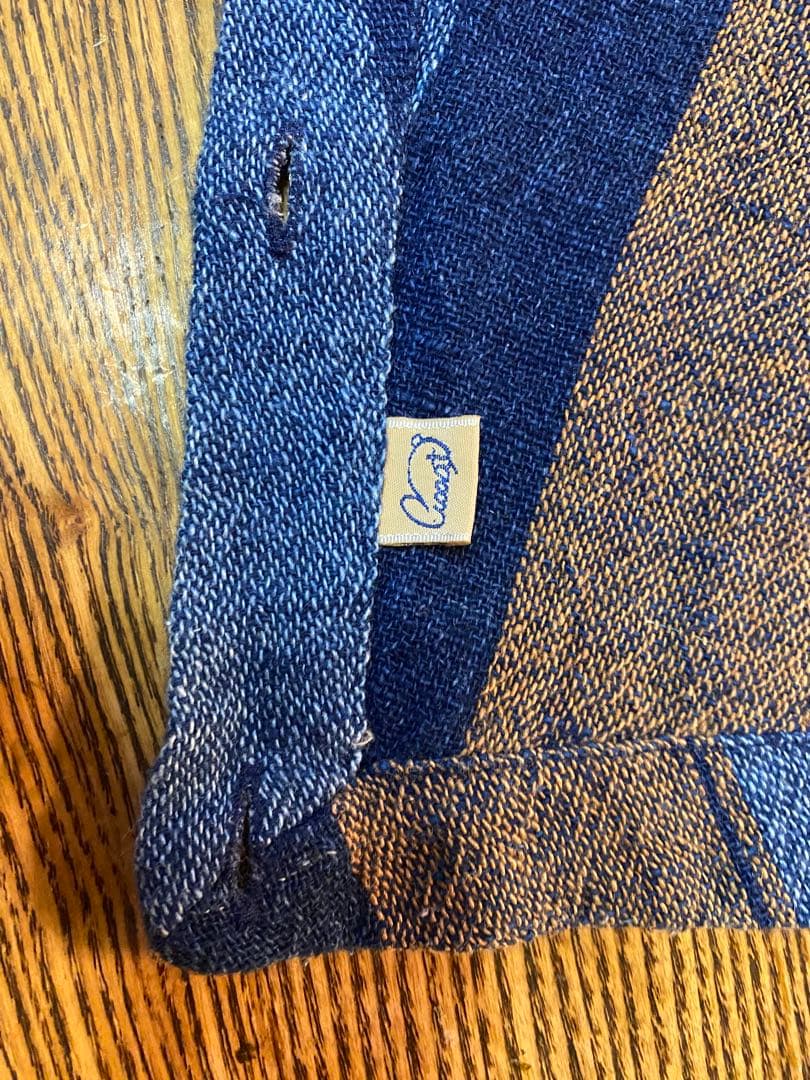 【うさとの服】草木染め 変形トップス 横幅130cm 着用感あり