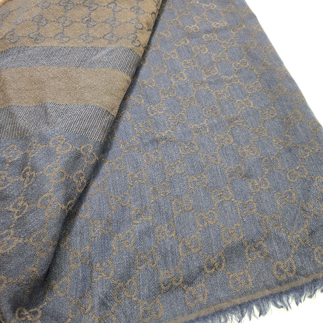 GUCCI グッチ GG ウール×シルク 大判ストール ショール