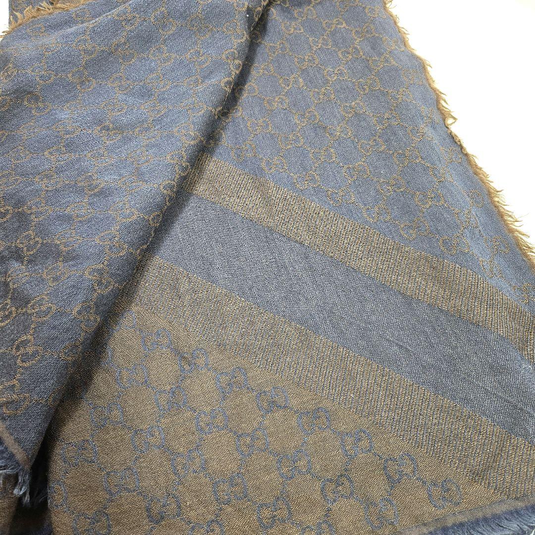 GUCCI グッチ GG ウール×シルク 大判ストール ショール