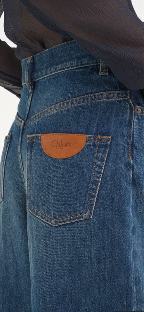 【未使用】Chloeデニム　ワイドレッグジーンズ