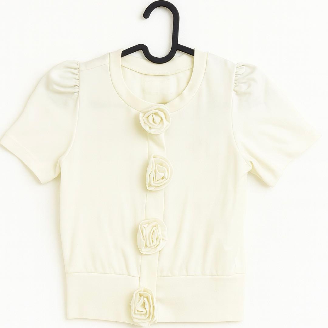 treat ürself rose flower motif cardigan