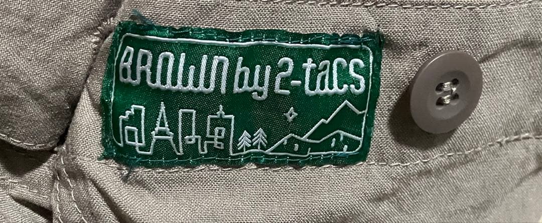 BROWN by 2-tacs seed it vest ベージュ