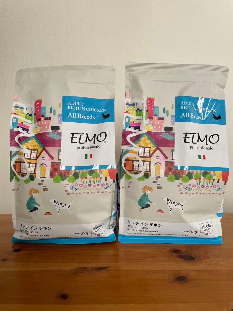ELMO ドッグフード 3kg✖️2袋 リッチインチキン 成犬用 1歳〜