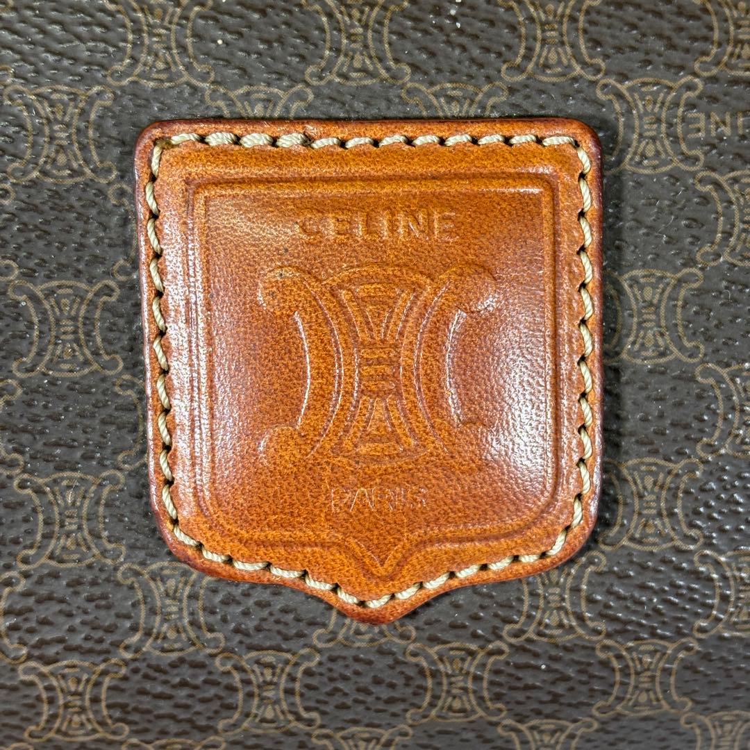 セリーヌ CELINE ボストンバッグ マカダム柄 トリオンフ レザー 大容量
