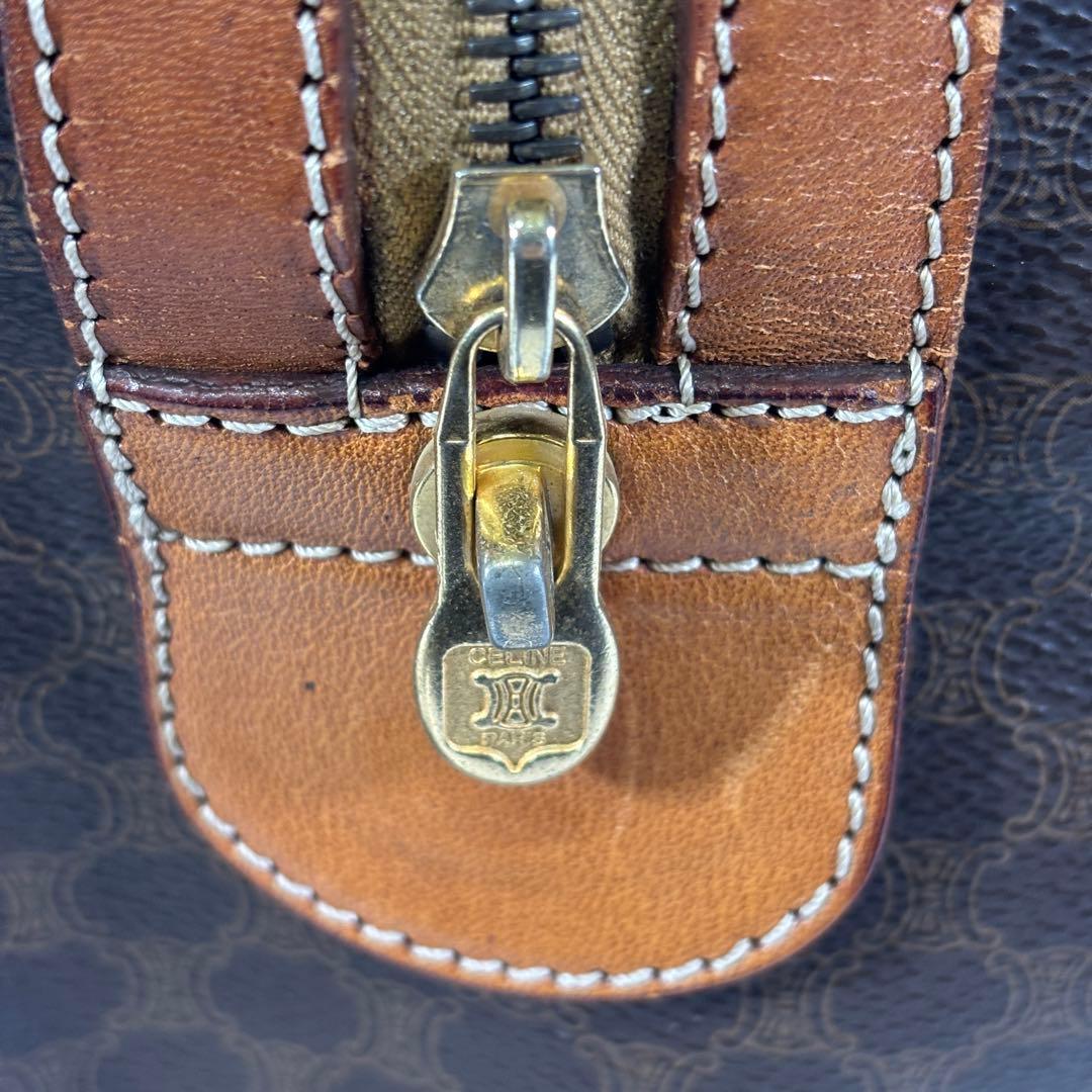 セリーヌ CELINE ボストンバッグ マカダム柄 トリオンフ レザー 大容量