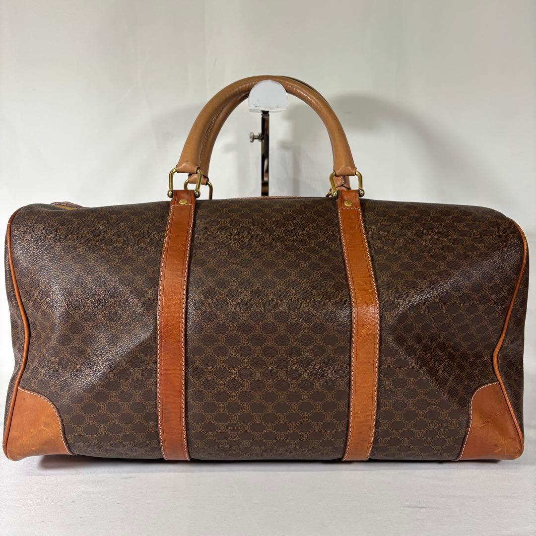 セリーヌ CELINE ボストンバッグ マカダム柄 トリオンフ レザー 大容量