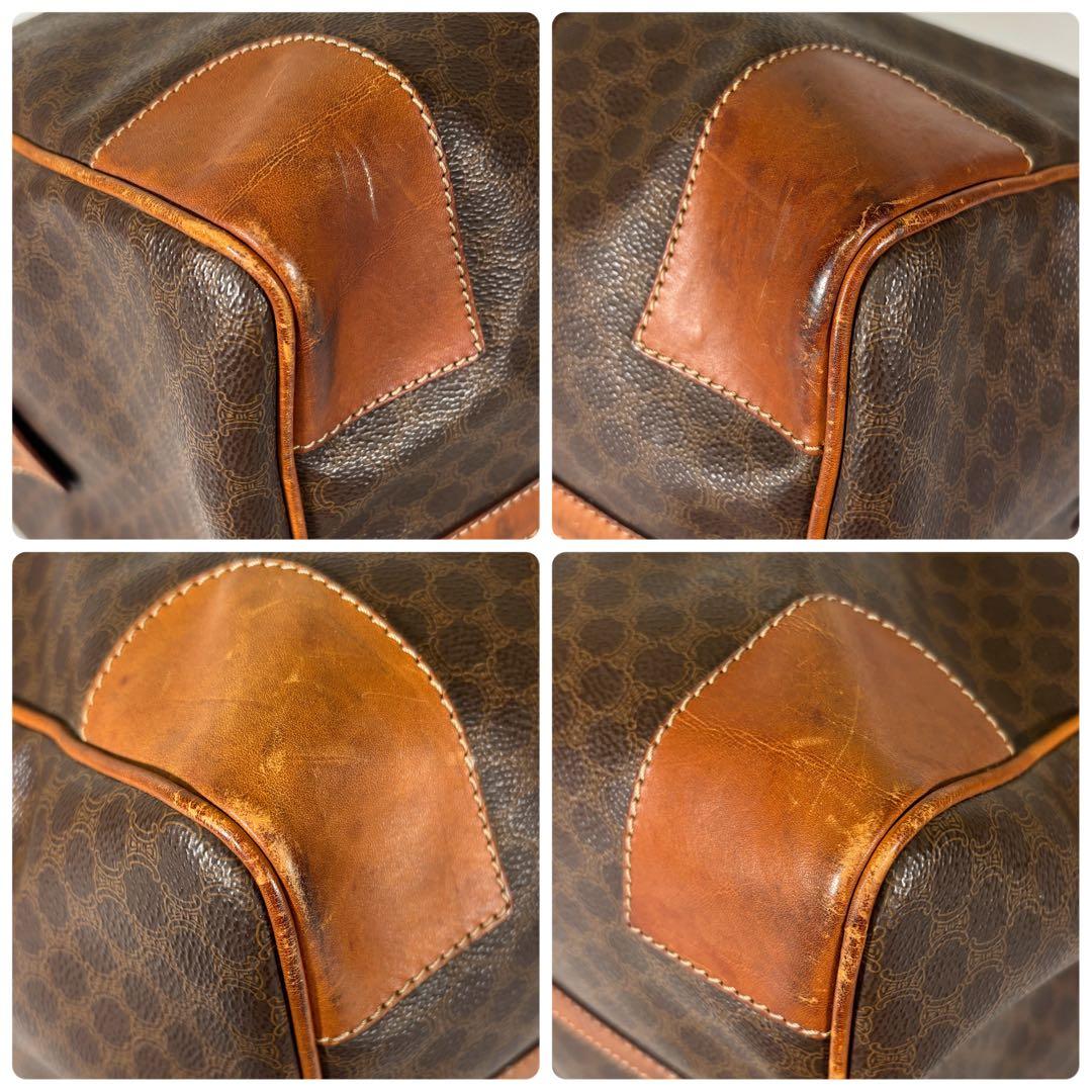 セリーヌ CELINE ボストンバッグ マカダム柄 トリオンフ レザー 大容量