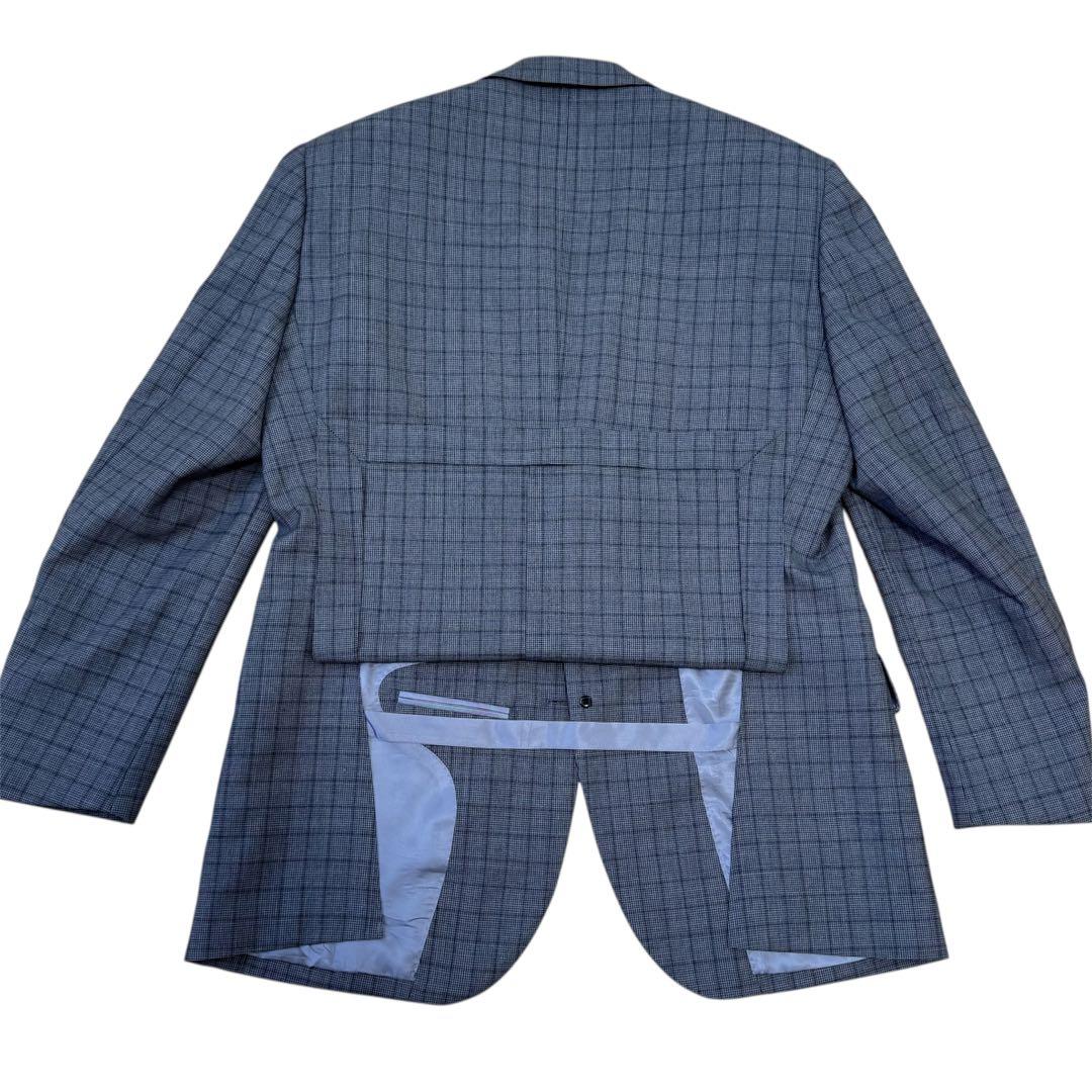 SAVILE ROW × DORMEUIL チェック柄スーツ　上下　グレー