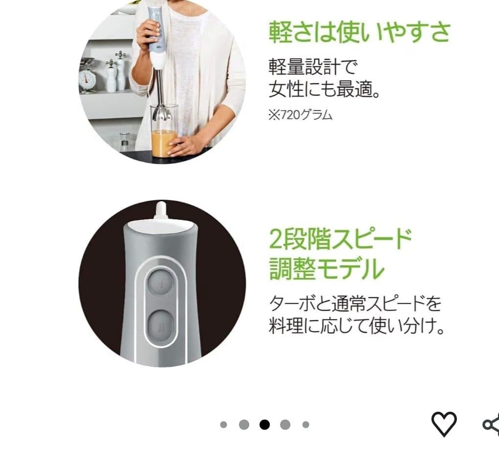 商品外箱なし【未使用新品】ブラウン ハンドブレンダーマルチクイック5