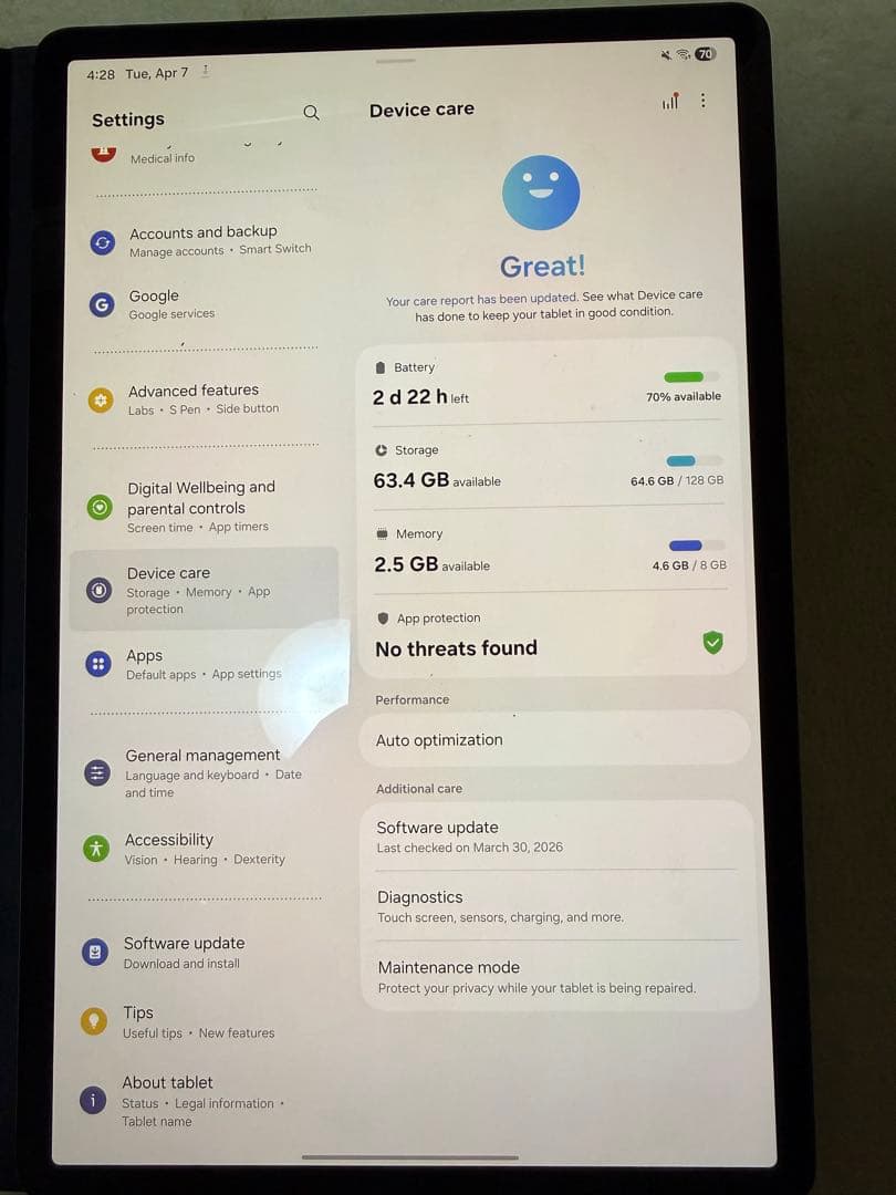 Galaxy Tab S8+ 128GB ブラック Sペン付き