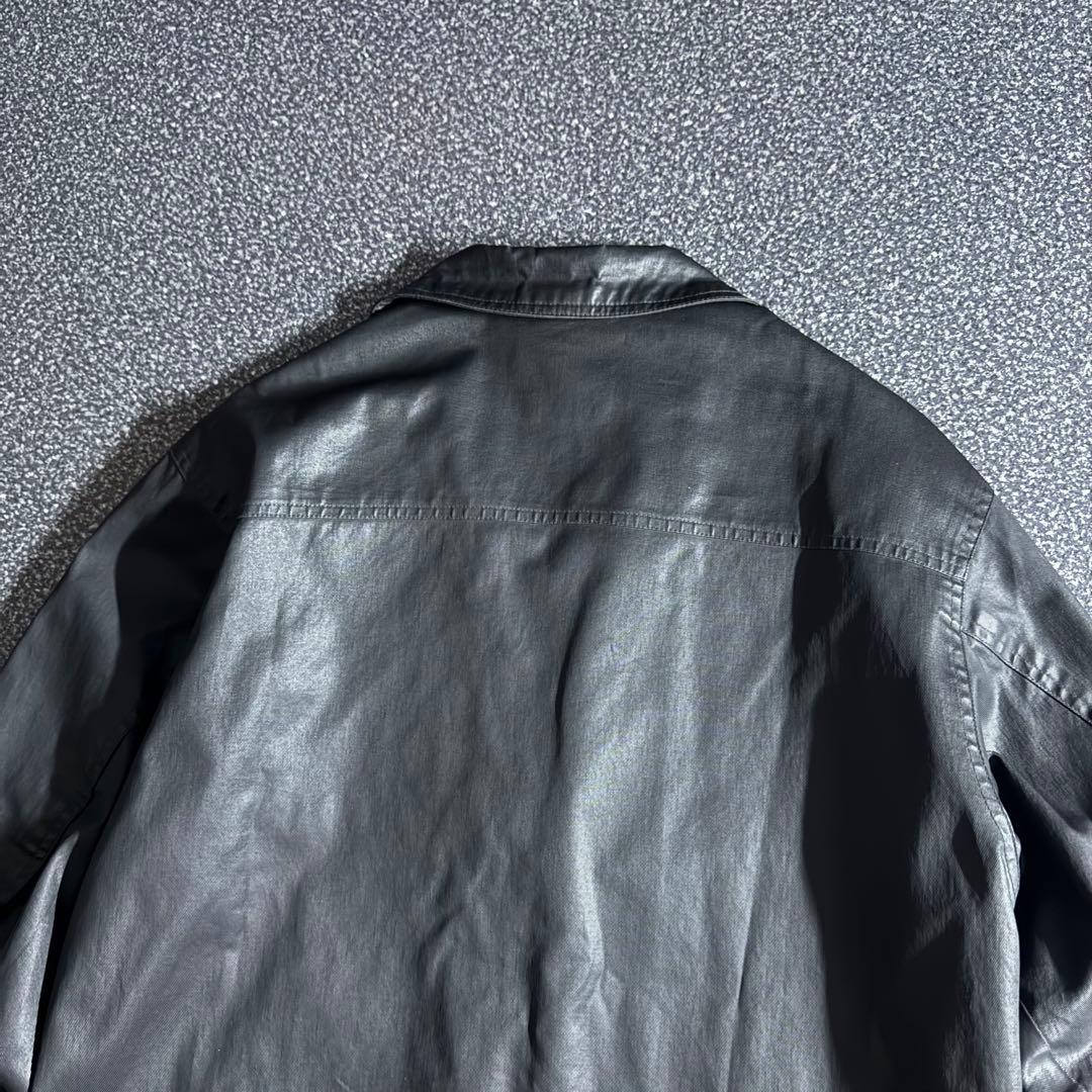 00’s OLD GAP leather like zip up blouson