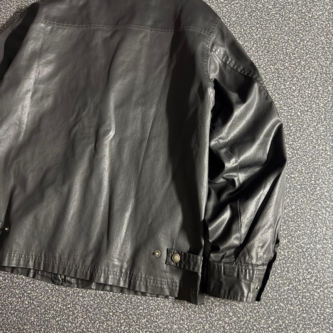 00’s OLD GAP leather like zip up blouson