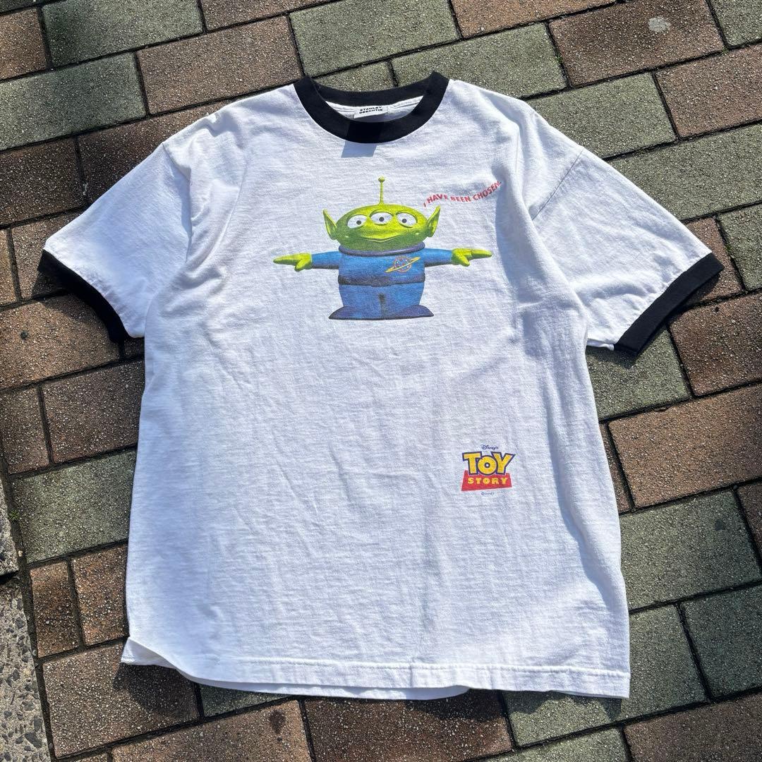 x*1様 90s リトルグリーンメン！リンガーTシャツ ヴィンテージ トイストー