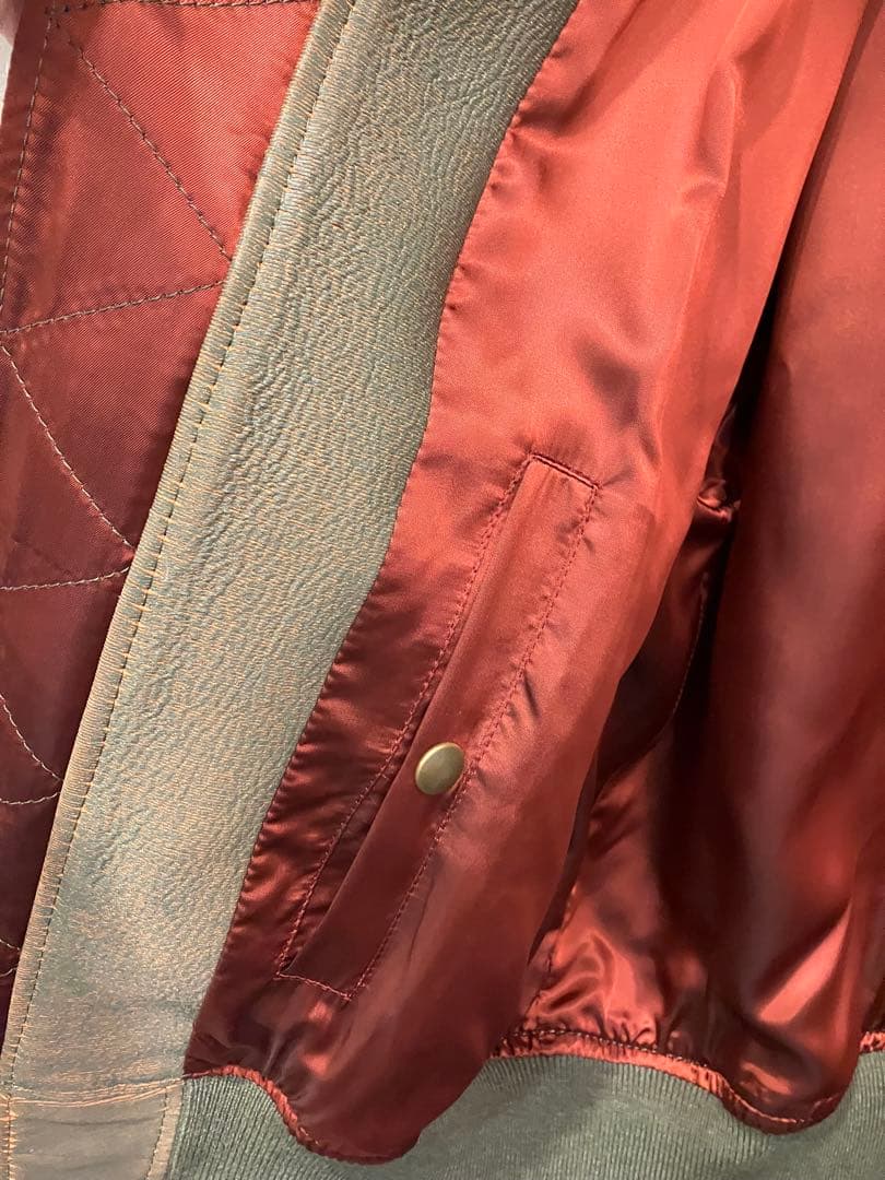 ジャケット・アウター SUGARHILL GILL LEATHER MA-1 (GREEN GILL)