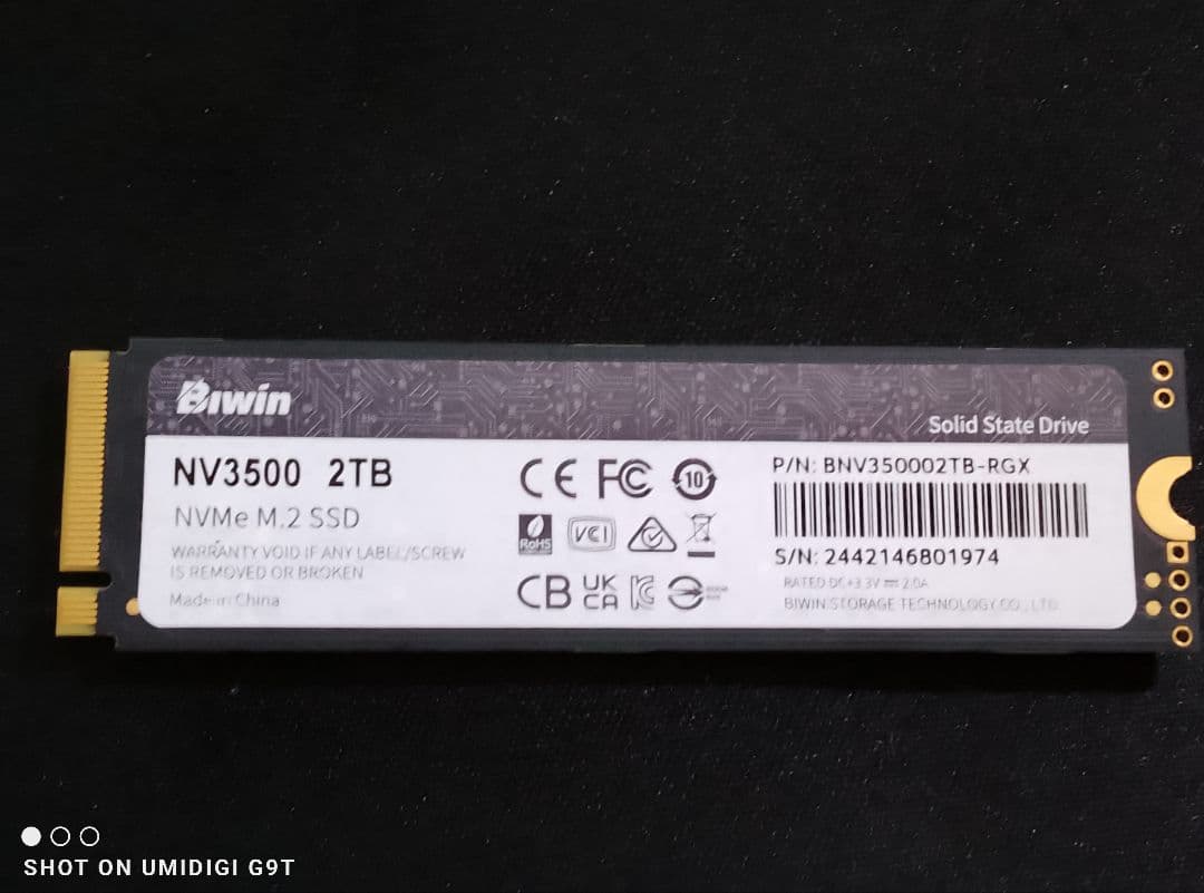【健康100% 】BIWIN NV3500 2TB NVMe M.2 SSD