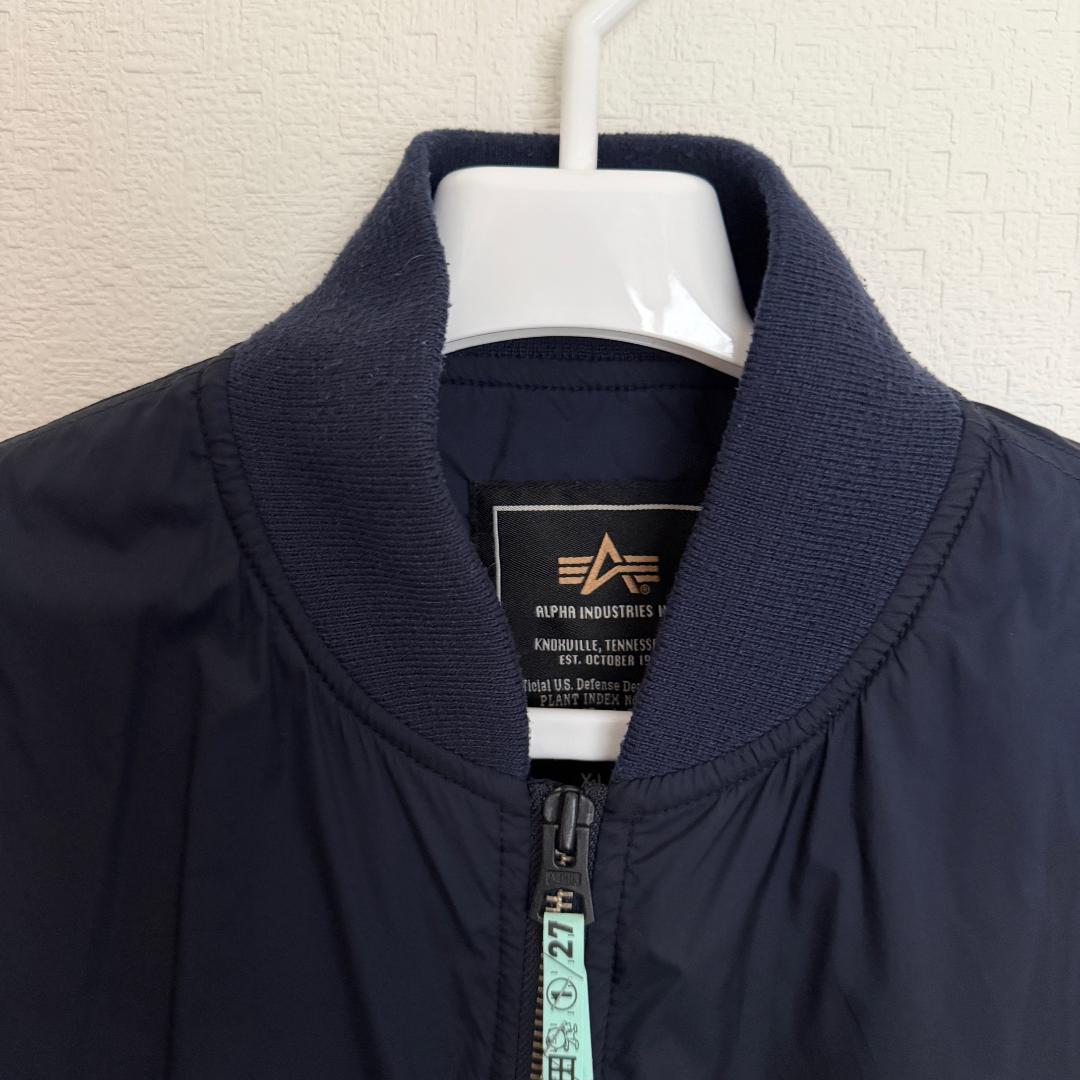 ALPHA INDUSTRIES　MA-1ライトジャケット ネイビー サイズXL