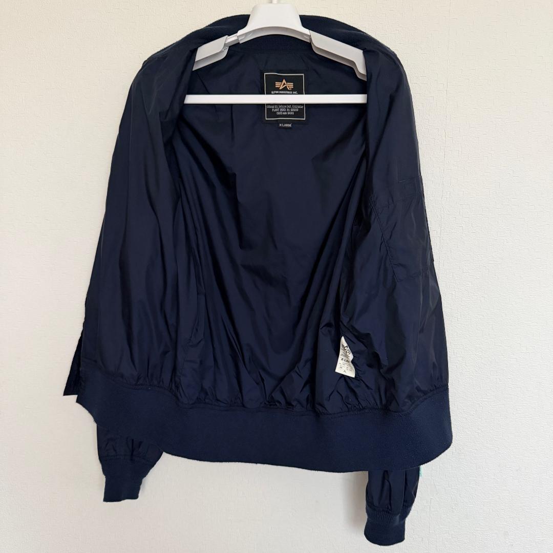 ALPHA INDUSTRIES　MA-1ライトジャケット ネイビー サイズXL