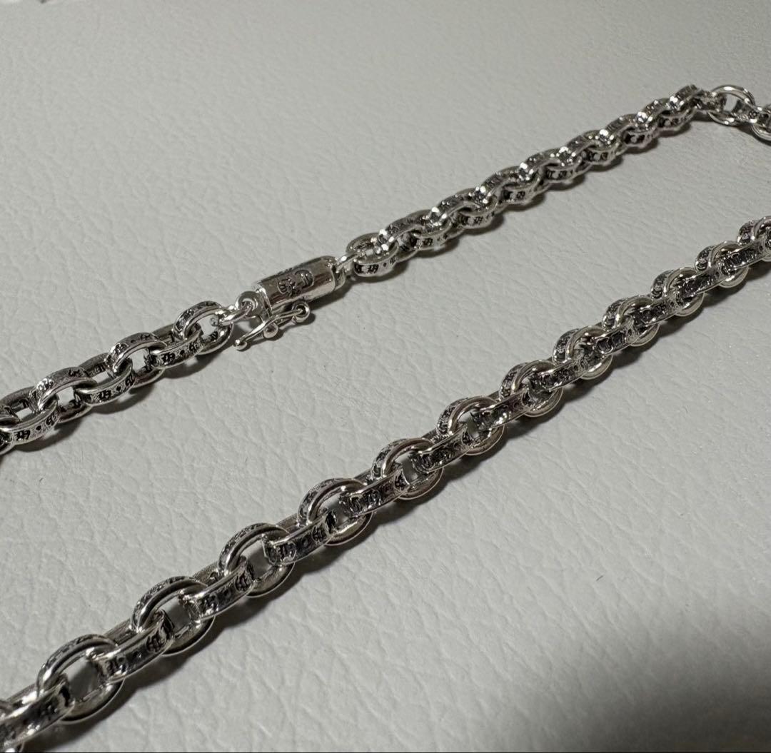 silver925 ダブル ダガー ペンダント ペーパーチェーン