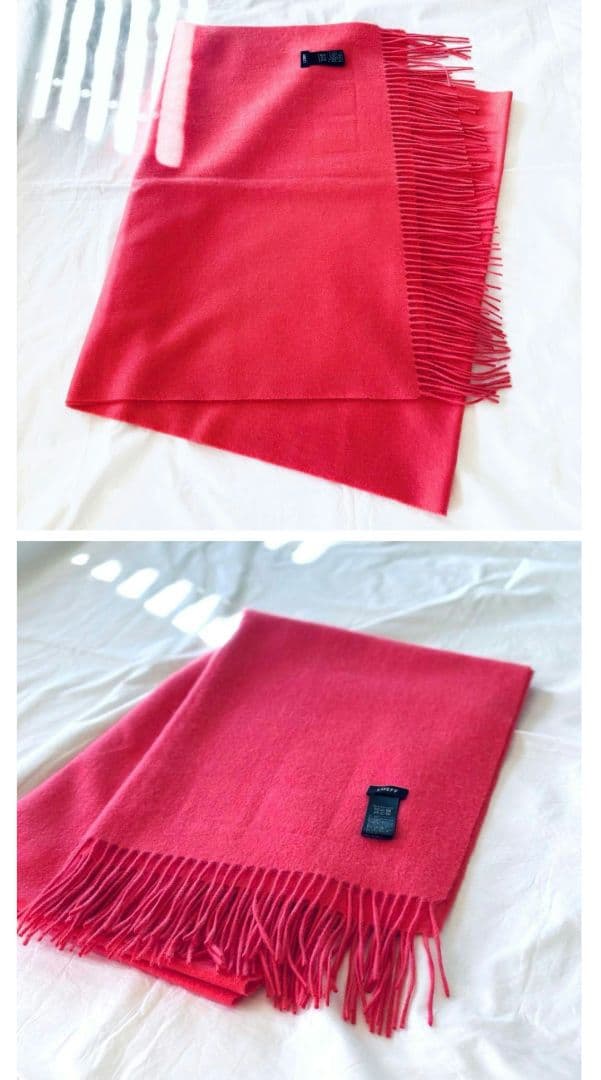 LOEFF　ロエフ カシミヤ ストール ピンク系　カシミヤ100％