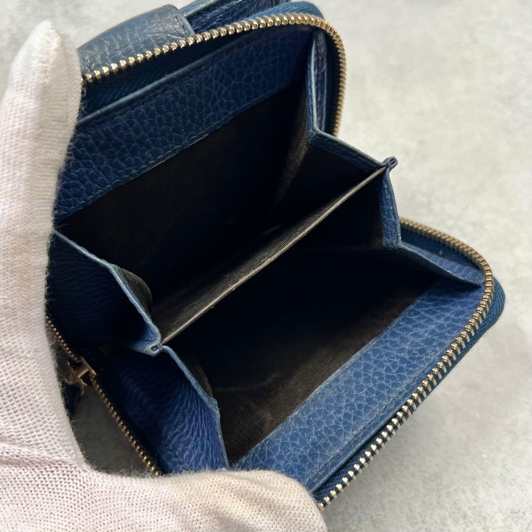 専用 GUCCI GGキャンバス ラウンドジップ レディース 折り財布 8142