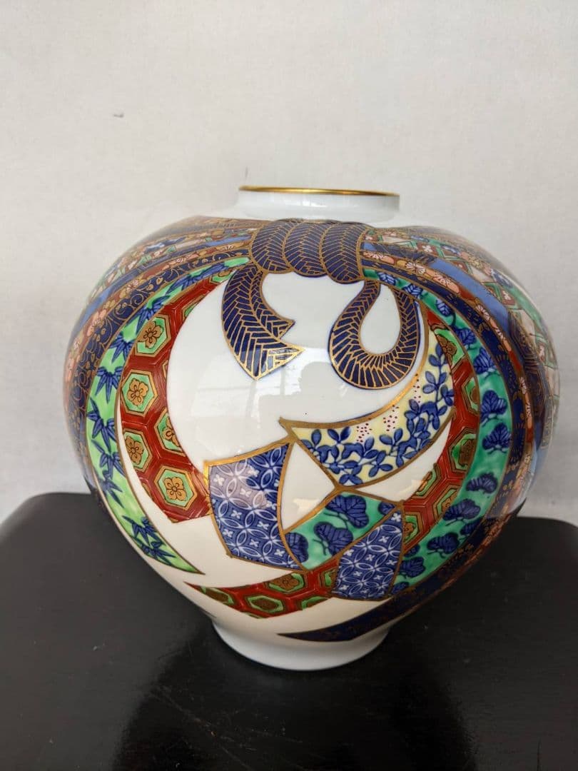 カニエ　　花瓶　有田焼　勝山作　大型　 新品 保管品