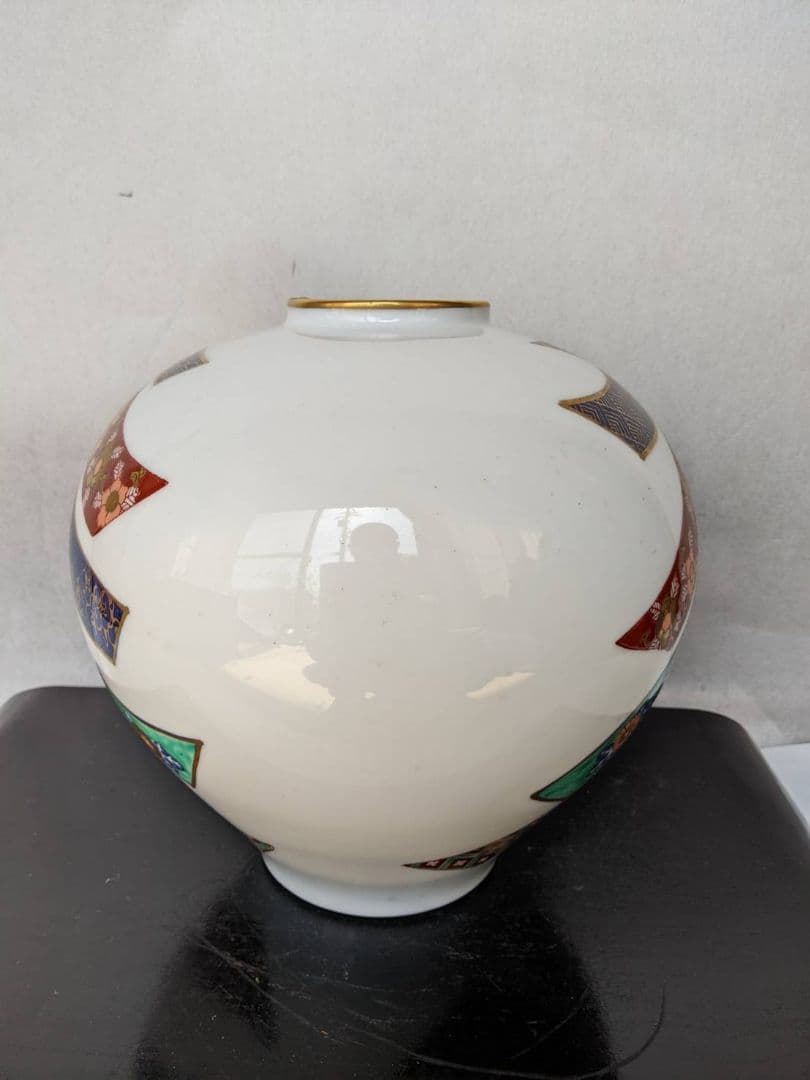 カニエ　　花瓶　有田焼　勝山作　大型　 新品 保管品
