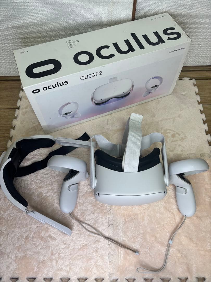  Quest 2 VRヘッドセット128GB ヘッドス トラップ付き