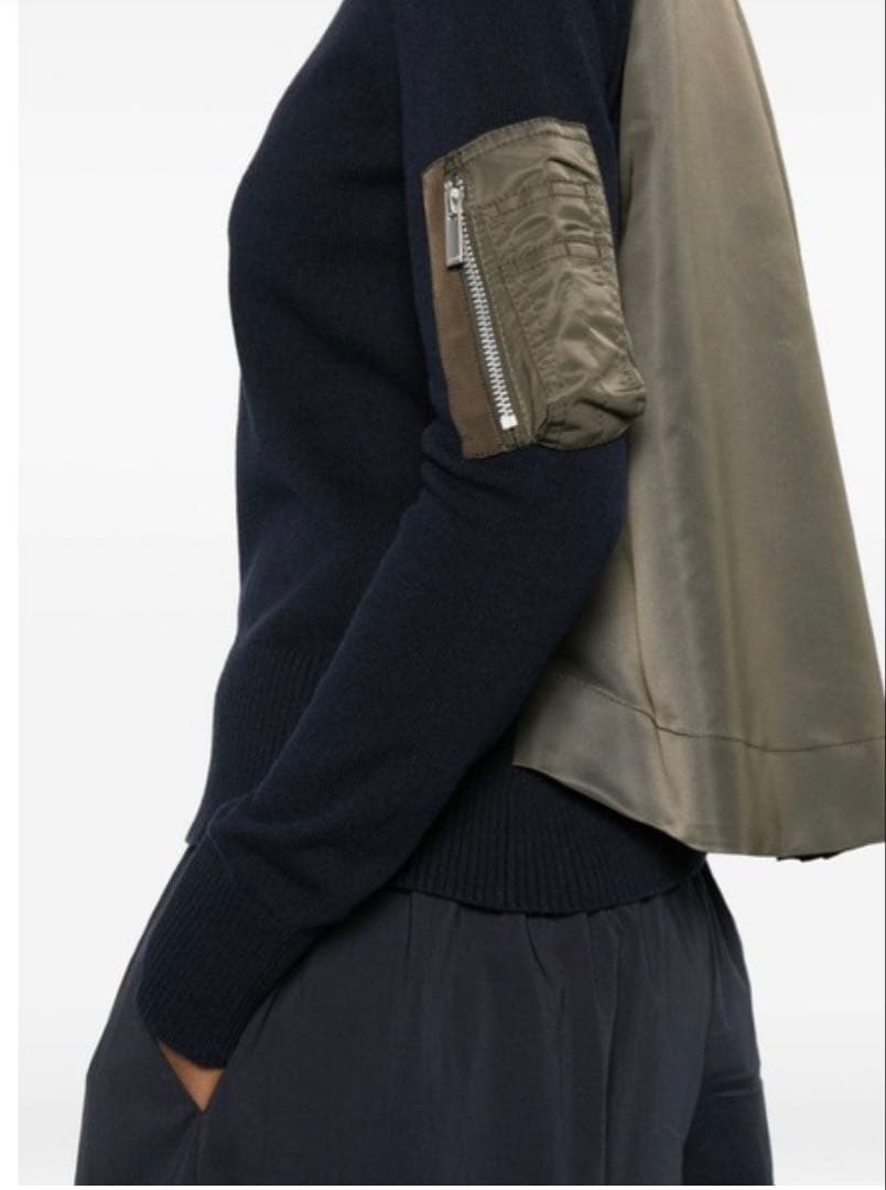 “2025年”《未使用に近い美品》★sacai サカイ★MA-1 カーディガン