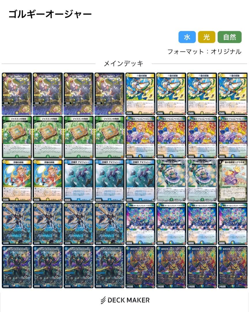 ゴルギーオージャーデッキ　パーツ付き