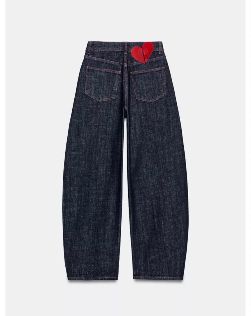 タグ付新品★ZARAのZ1975ハイウエストバレルフィットデニムパンツ★EU44